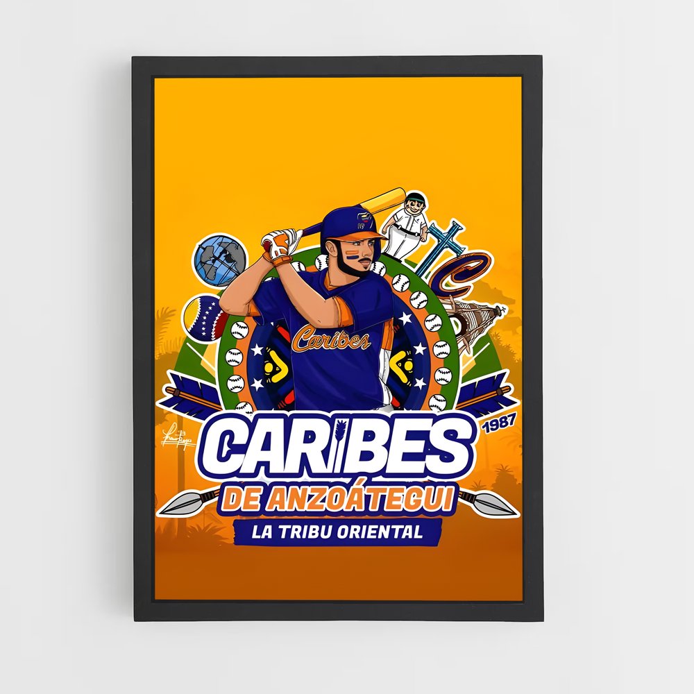 Poster L'Esprit des Caribes – affiche Baseball (vue 2)